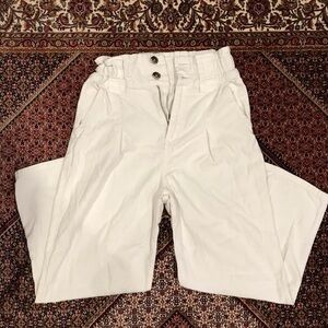 Free People white pants. Elastic waist. Worn twice.
